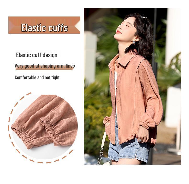 Women's Plus Size Short Summer Jacket - Breathable Sun Protection for Middle-Aged Moms, 2025 Fashion