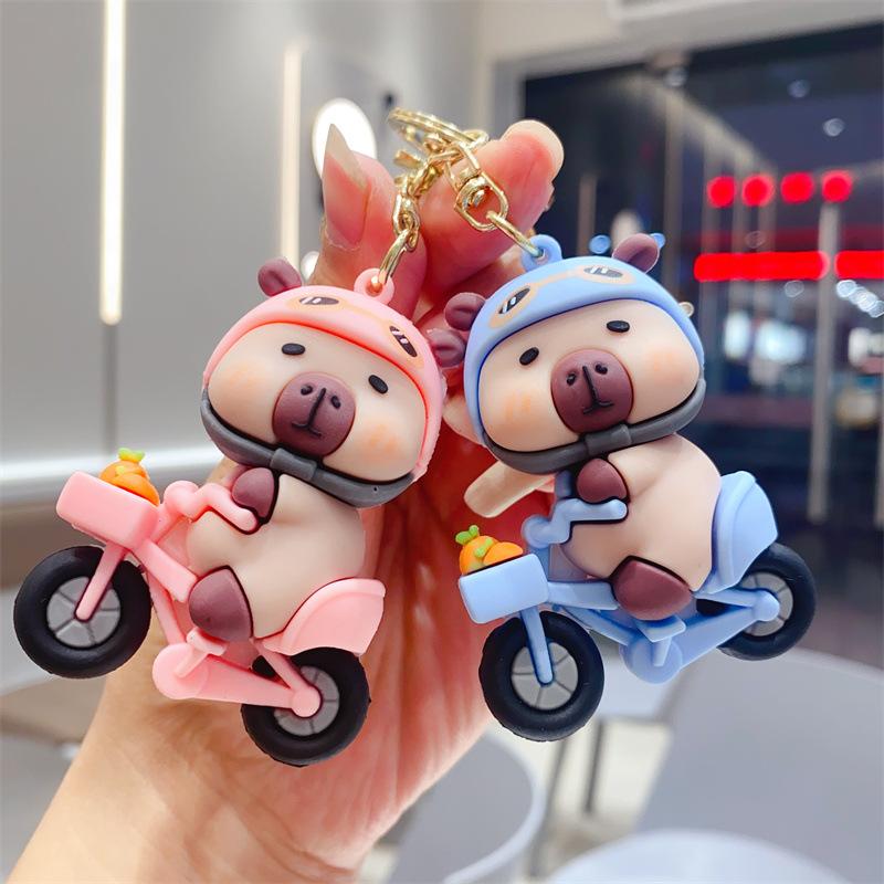 Creative Cartoon Capybara Keychain Car Chain Pendant Cute Doll Bag Pendant Couple Small Gift