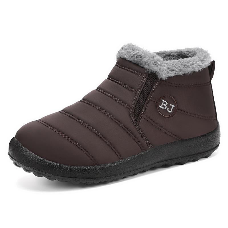Jinshiyuan Women's Lightweight Slip-on Snow Boots - Warm Cotton Shoes for Middle-aged & Elderly