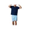 adidas Logo Striped Pullover Polo Shirt Men Tops Navy-Blue IN9048