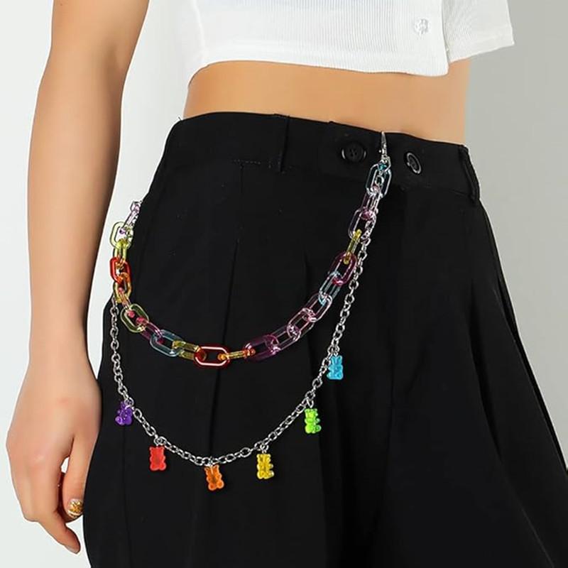 

2025 Pants Chain Wallet Chain Punk Hip Hop Butterfly Lock Charm Jeans Chains Rock for Women Men Clothing Accessorie