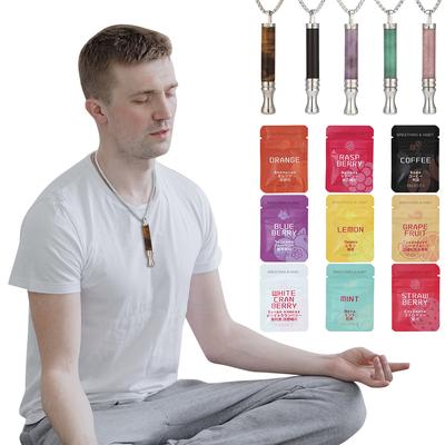 Náhrdelník na pomoc pri odvykaní od fajčenia, dychové cvičenia, meditácia, všímavé dýchanie, nerezová píšťalka, prívesok na úľavu od úzkosti, darček