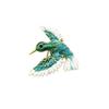 Blue Color Hummingbird Bling Brooch for Women Brooches Pin Badges Alloy Backpack Icons Girls Jewelry