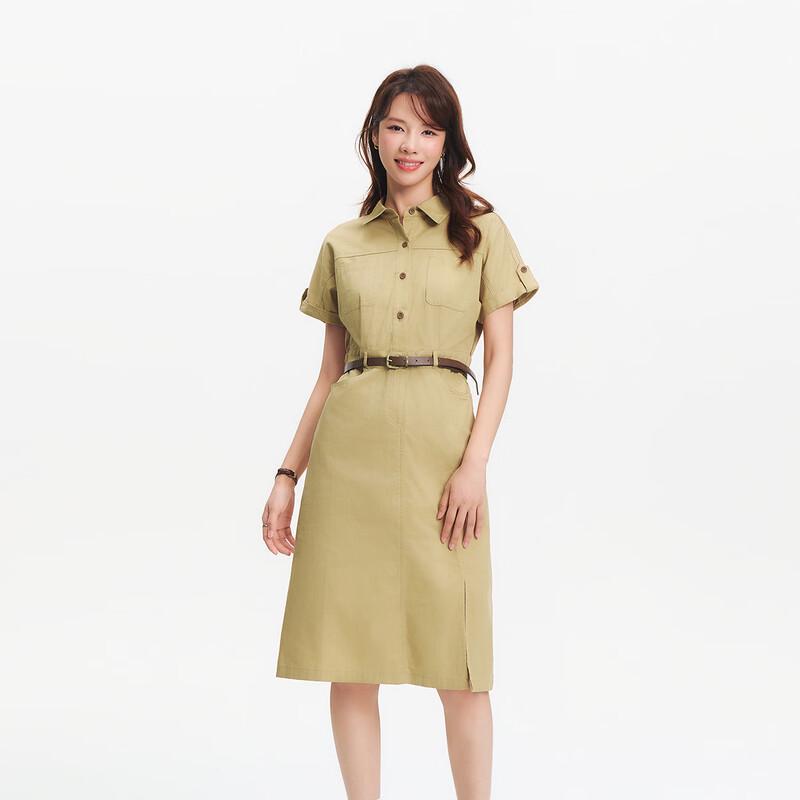 Semir Women's Summer Cotton Shirt Midi Utility Dress