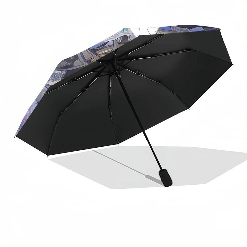 1pz Ombrello da Esterno con Personaggi Anime - Apertura/Chiusura Automatica, Design Pieghevole a 3 Pieghe Portatile, Telaio in Ferro a 8 Stecche - Regalo Perfetto per Fan, Viaggio