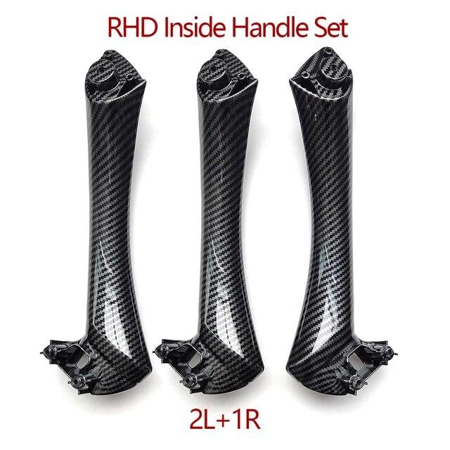 LHD RHD Carbon Fiber Interior Door Armrest Pull Handle For BMW 3 Series E90 E91 316 318 320 325 328i 2004-2012