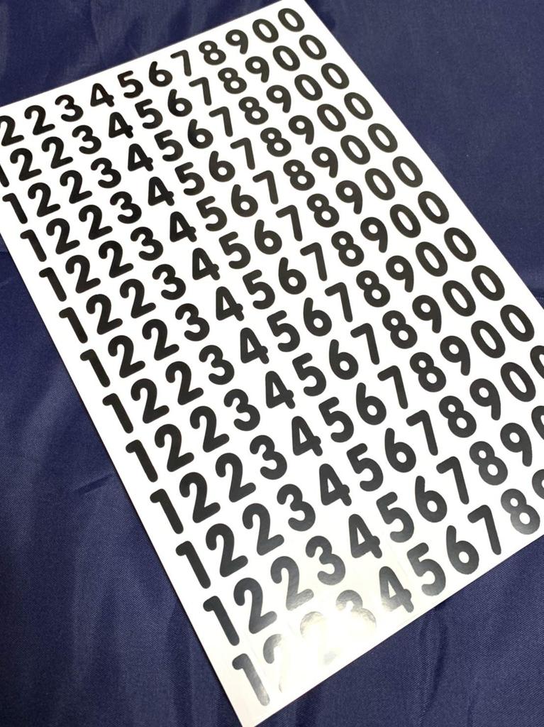 XIAXIN Waterproof PVC Number Sticker Weatherproof and for and Set, Water-Resistant, Nameplates, Suitcases, Lockers, Indoor/Outdoor Use, TS-530B (1,