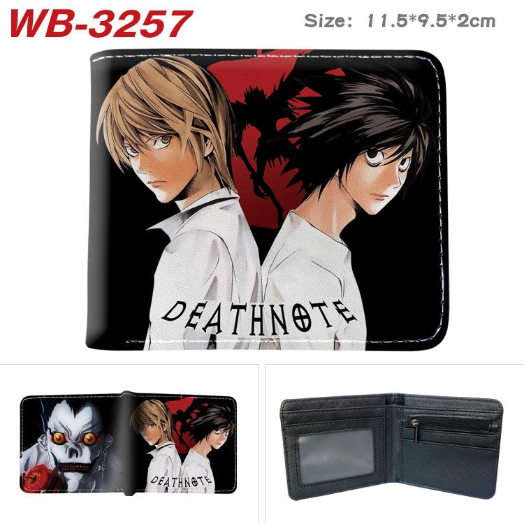 Death Note Geldbörse Anime Vollfarbdruck Kurz Faltbar Kartenhalter Unisex Münzbörse 1 Stück