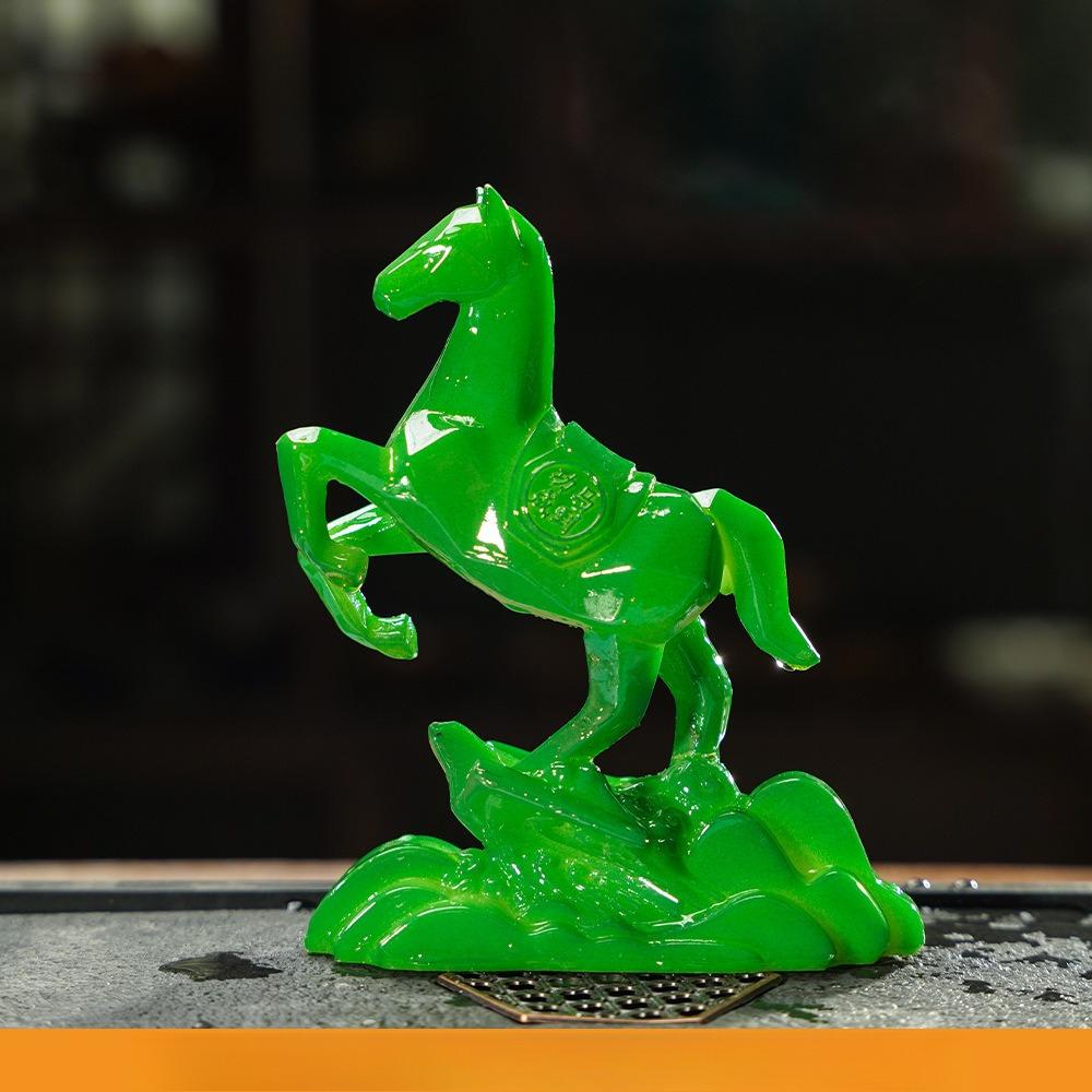 

Color Changing Tea Pet Lucky Horse Resin Craft Fortune Money Statue Chinese Gongfu Tea Ceremony Accessory Desk Decor Gift зелёный