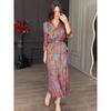 Western Style New Print Slim fit Shirts Skirt sets Printed Shirt and Skirt Set