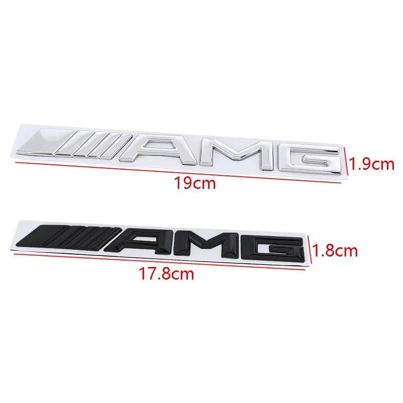 WXAKF1 Hot 2026 New For Benz 3d ABS Black Logo AMG Emblem Letters Car Trunk Badge For Mercedes Benz W204 W205 W176 W177 W212 W213 AMG S