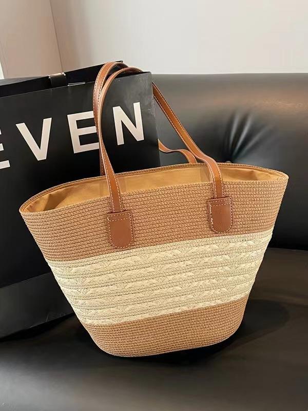 Women's Summer Straw Tote - Large Capacity, High-Grade, Beach Shoulder Handbag