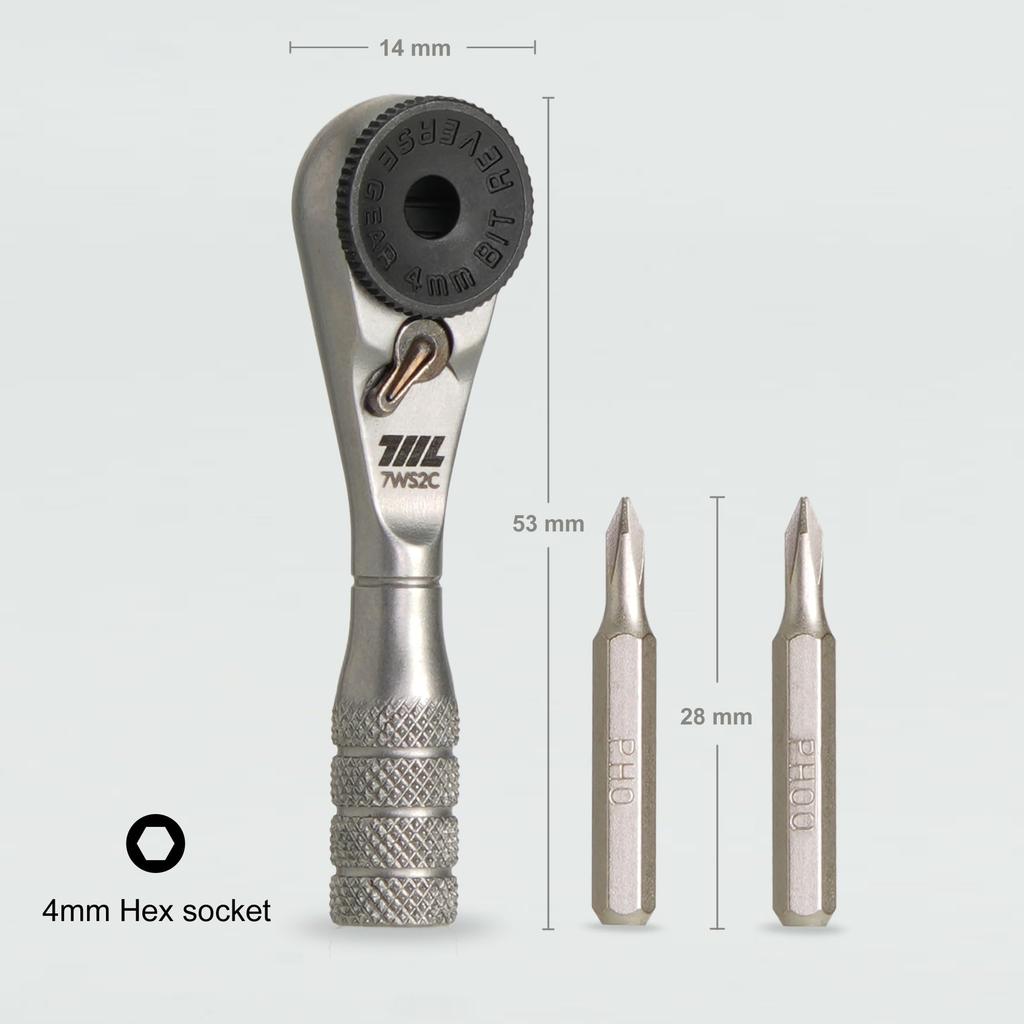 711L Micro Ratchet Wrench with Knurled Grip 4mm Precision Ratchet Screwdriver for and Device Repair Mini Ratchet Tool - Electronics, Watches,