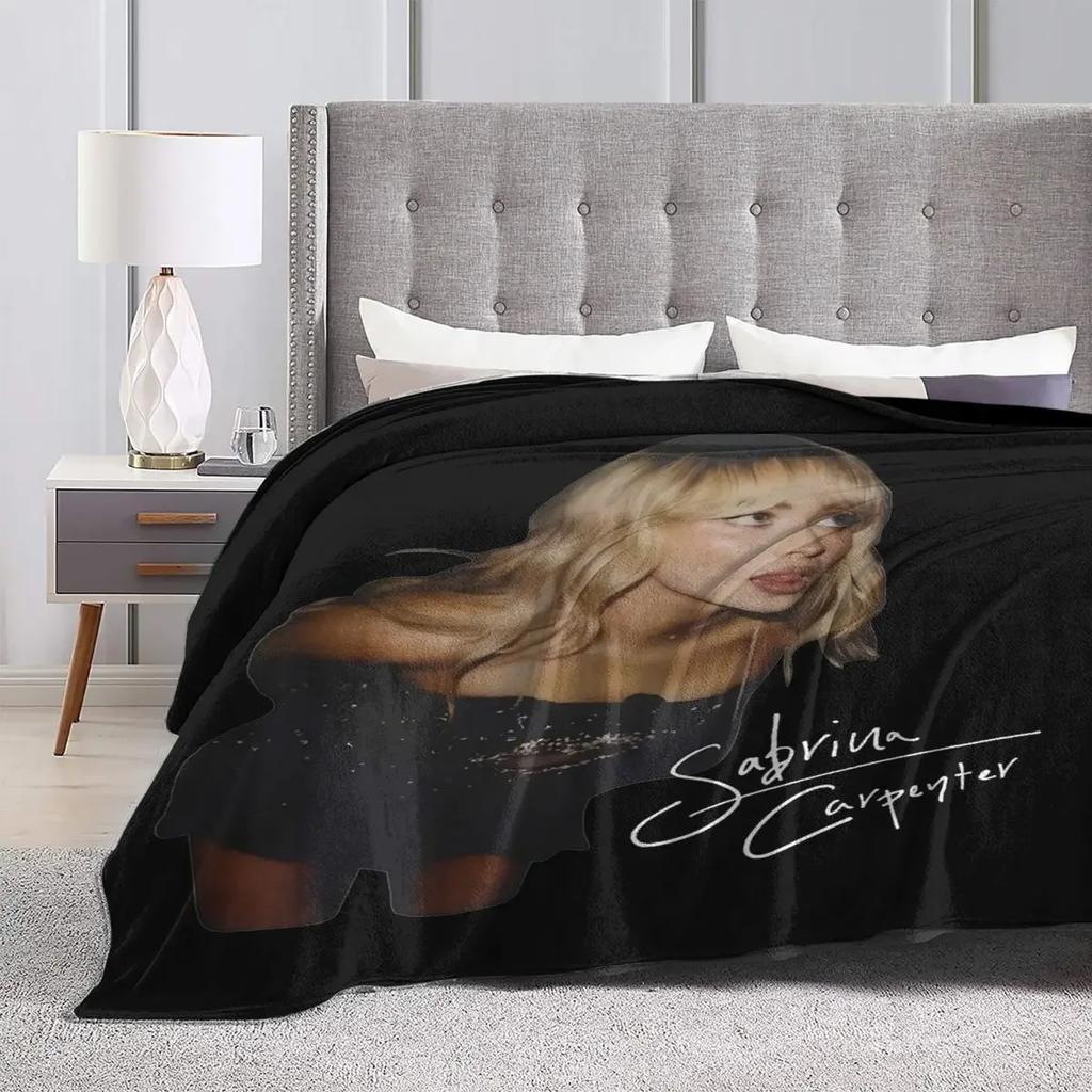 Cozy Sabrina Carpenter Eras Tour Blanket Merch Bed Decorative Espresso Album Throw Blankets Soft Flannel for Car