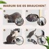 Cat Climbing Wall 4-Piece Set with Hammock, Cat Bridge (up to 5 kg), Dark Grey