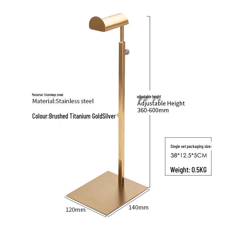 Adjustable Stainless Steel Handbag Display Stand with Gas Spring