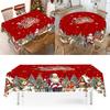 Weihnachts-Tischdecke Nikolaus Schneemann Esstisch-Abdeckung Weihnachtsdekorationen 2026 für Zuhause Küche Weihnachten Geschenke Navidad Neujahr