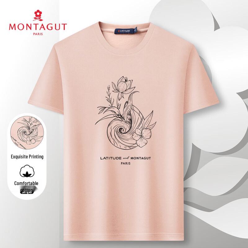 MONTAGUT Men s Ocean Series Cotton Round Neck T-Shirt 54