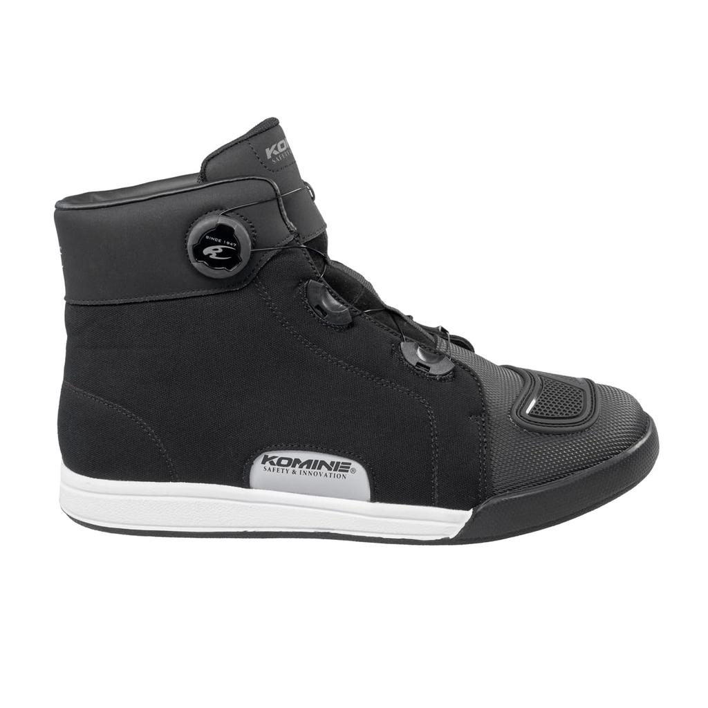 Komine 2025 Model Dial Fit WP Riding Wide Dial Size cm BK-301 Sneakers, Waterproof, Fit, Black, 25.5