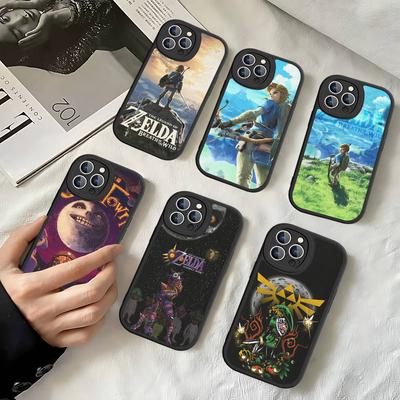 Gorąca Gra Skórzane Etui Na Telefon The Legend Of Zelda Dla IPhone 16 14 15 Pro Plus 13 12 11 Pro Max Silikonowe Pokrowiec