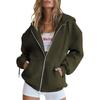 2024 Unisex Plus Velvet Hooded Sweatshirt Cardigan Zipper Windbreaker Casual Top