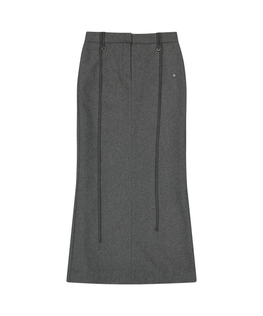 Ohos Layered Wool Skirt / Gray