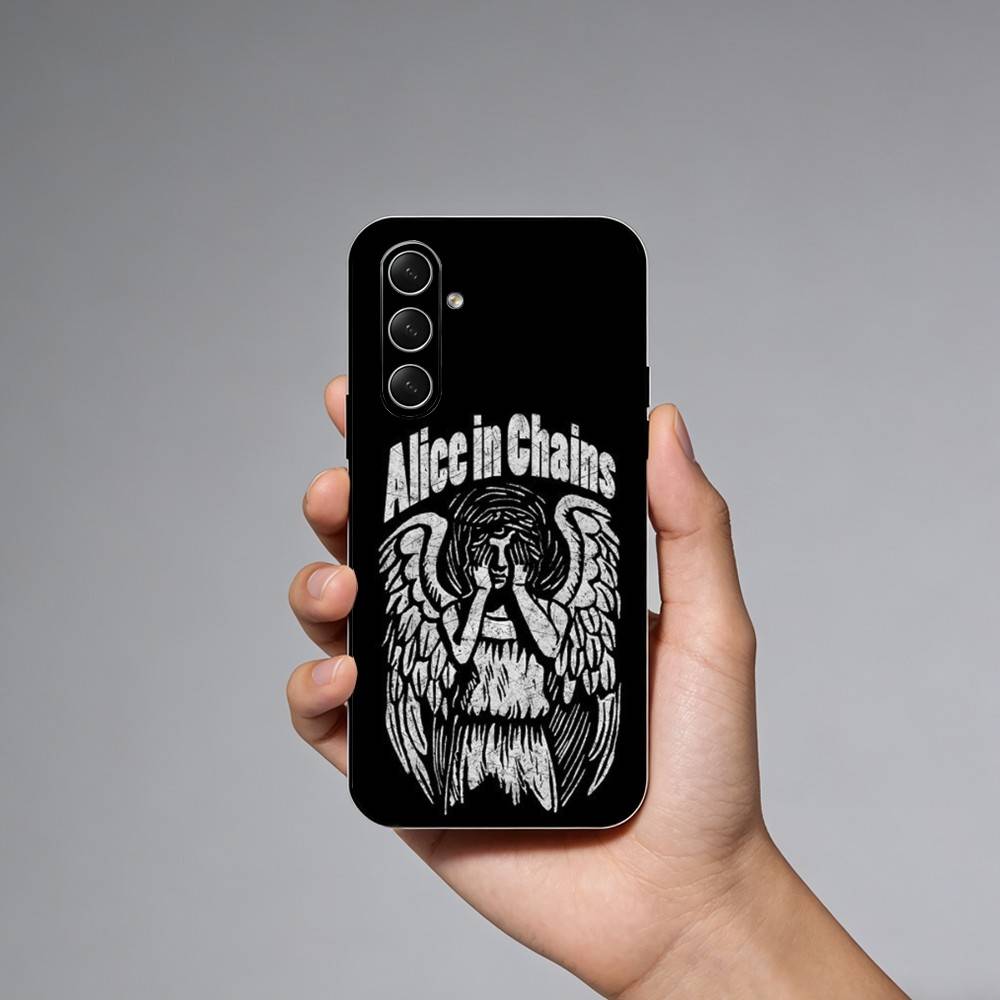 Band A-Alices In C-Chains Phone Case For Samsung Galaxy A73,A21s,A22,A31,A52,A53,A71,A41Soft Black Shell
