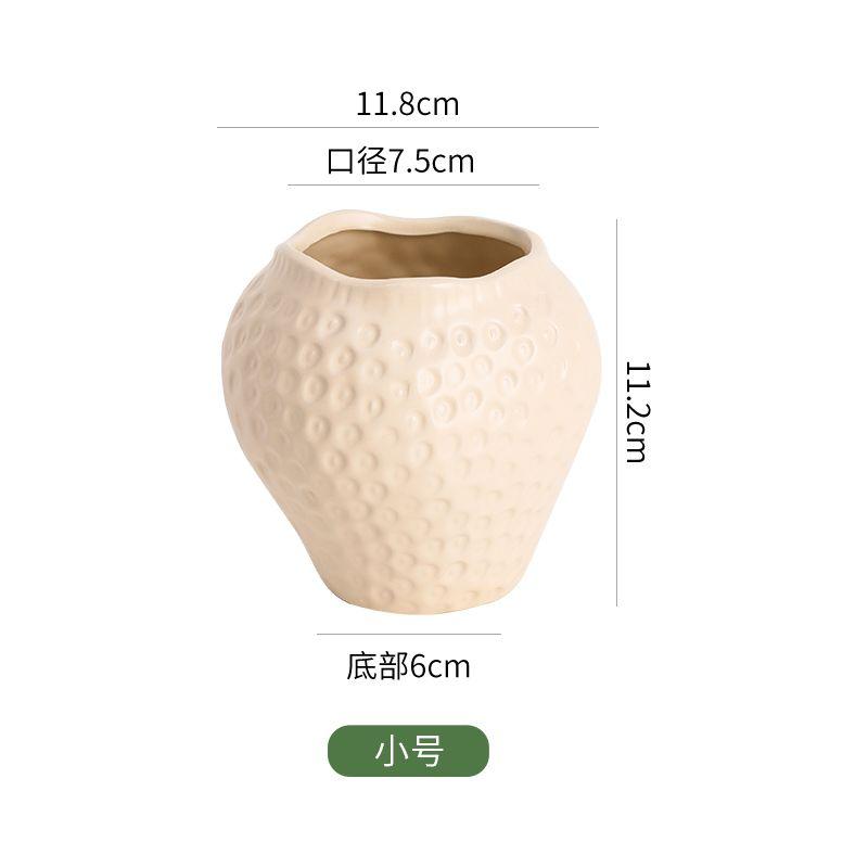 European Style Ceramic Strawberry Vase Colorful Potted Ornaments Living Room Dining Table Hydroponic Flower Ware Strawberry Vase