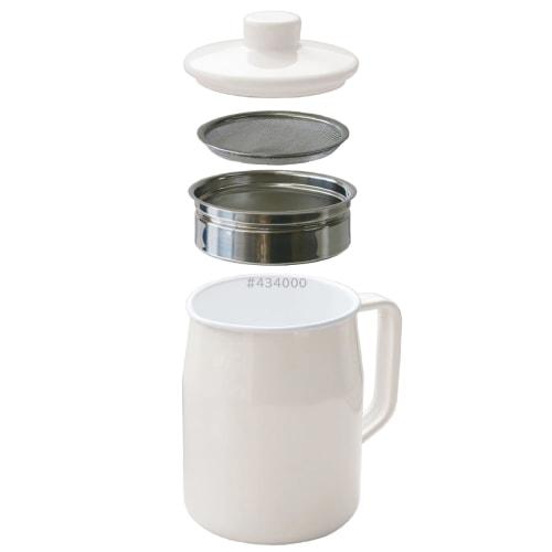 [.co.jp Exclusive] Fuji Enamel Oil Pot, 1.0L, Cool Gray, Filto AMZ-1.0L.CG