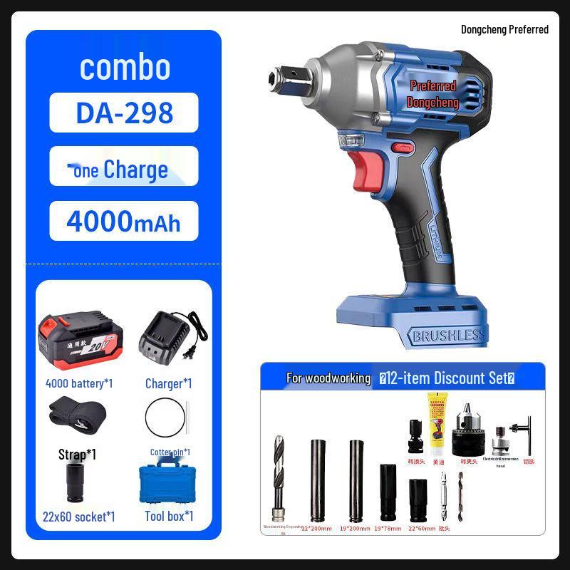 Dongcheng High Torque 488 Brushless Electric Impact Wrench with Lithium Battery