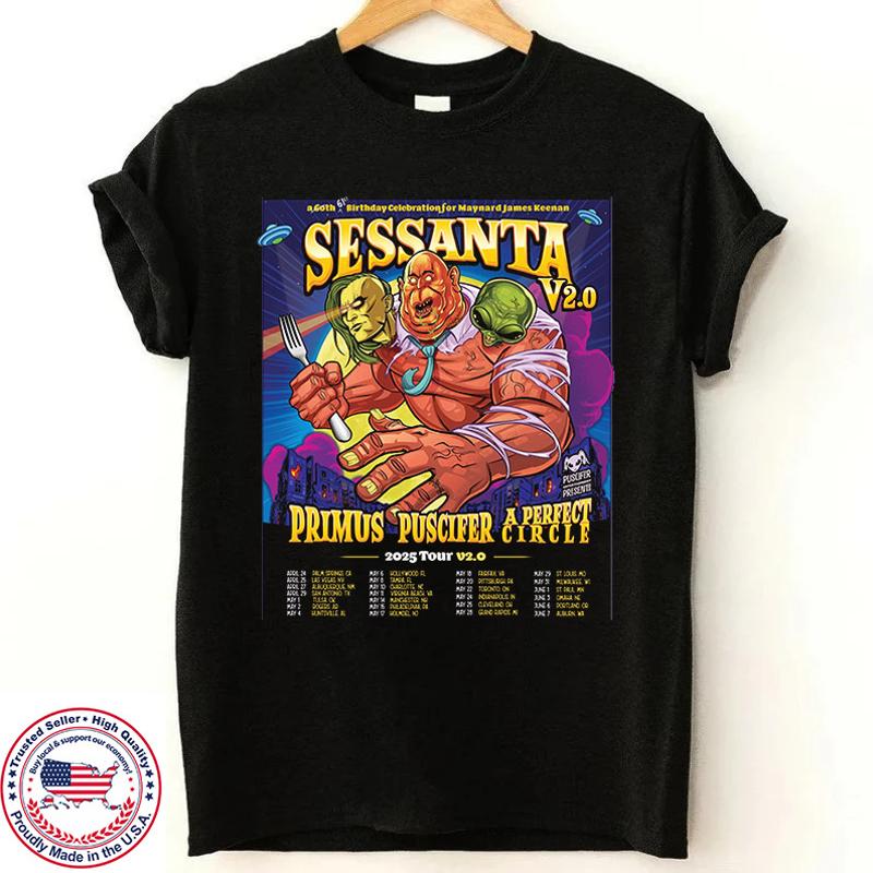 A Perfect Circle Primus Puscifer 2025 Tour T Shirt Full Size S 5XL