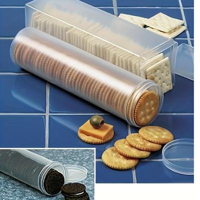 Transparent Rectangular Sealed Food Storage Container with A Flip Lid - Reusable Plastic Kitchen Organizer Box, Suitable for Pasta, Cookies, Snacks