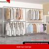 Adjustable Double-Layer Steel Clothes Rack for Indoor/Outdoor Use