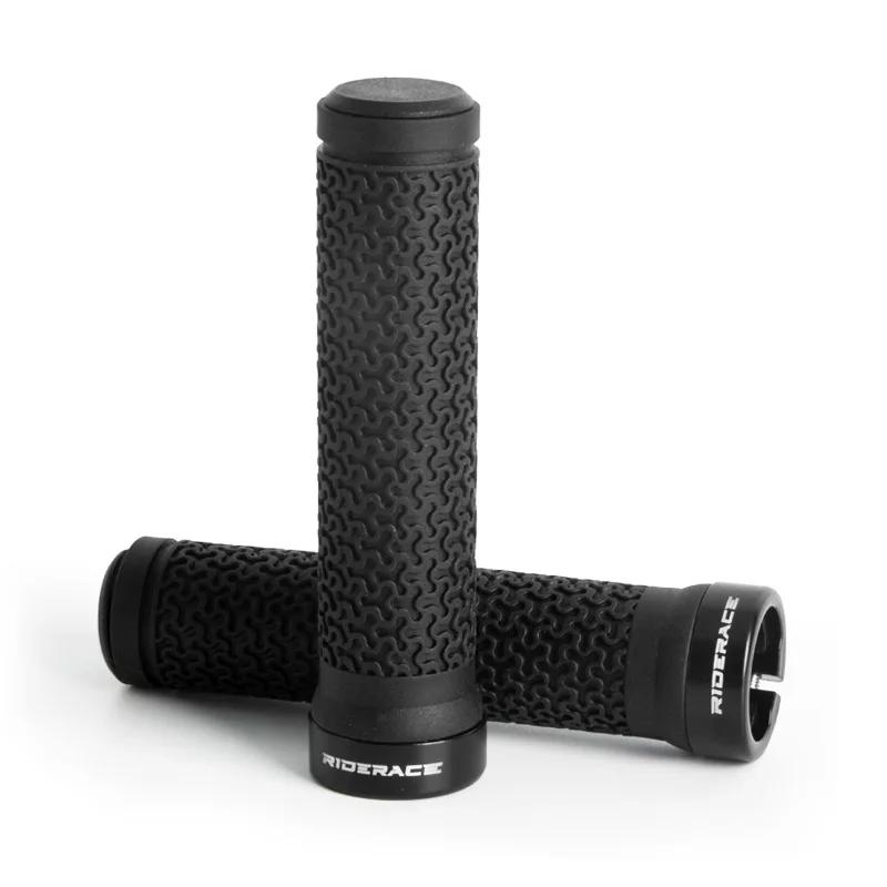 

MTB Bicycle Handlebar Handles Non-Slip Lock-on Bicycle Grip Comfortable Shock Absorbing Bike Handlebar Cuffs 22.2mm Bike Grips чёрный