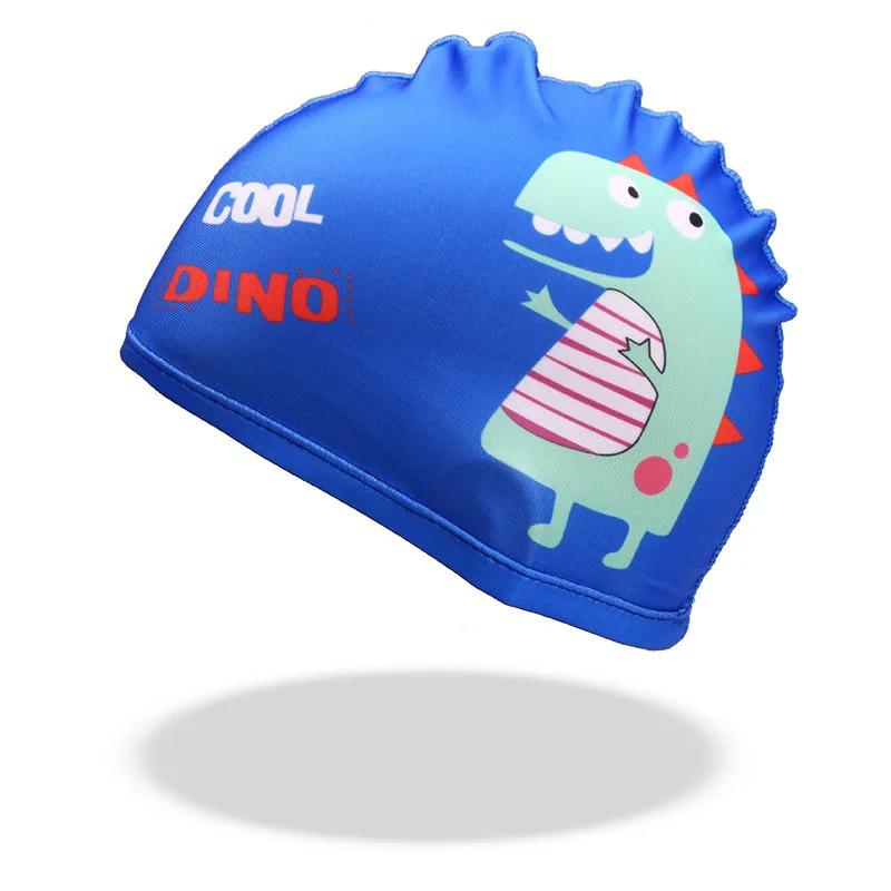 Kinder Cartoon Badekappen Tier Dinosaurier Druck Jungen Mädchen Badehut Poolausrüstung Kinder Schwimmzubehör
