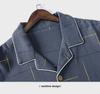 2023 Summer Cotton Short-Sleeve Cardigan Pajama Set for Middle-Aged Men