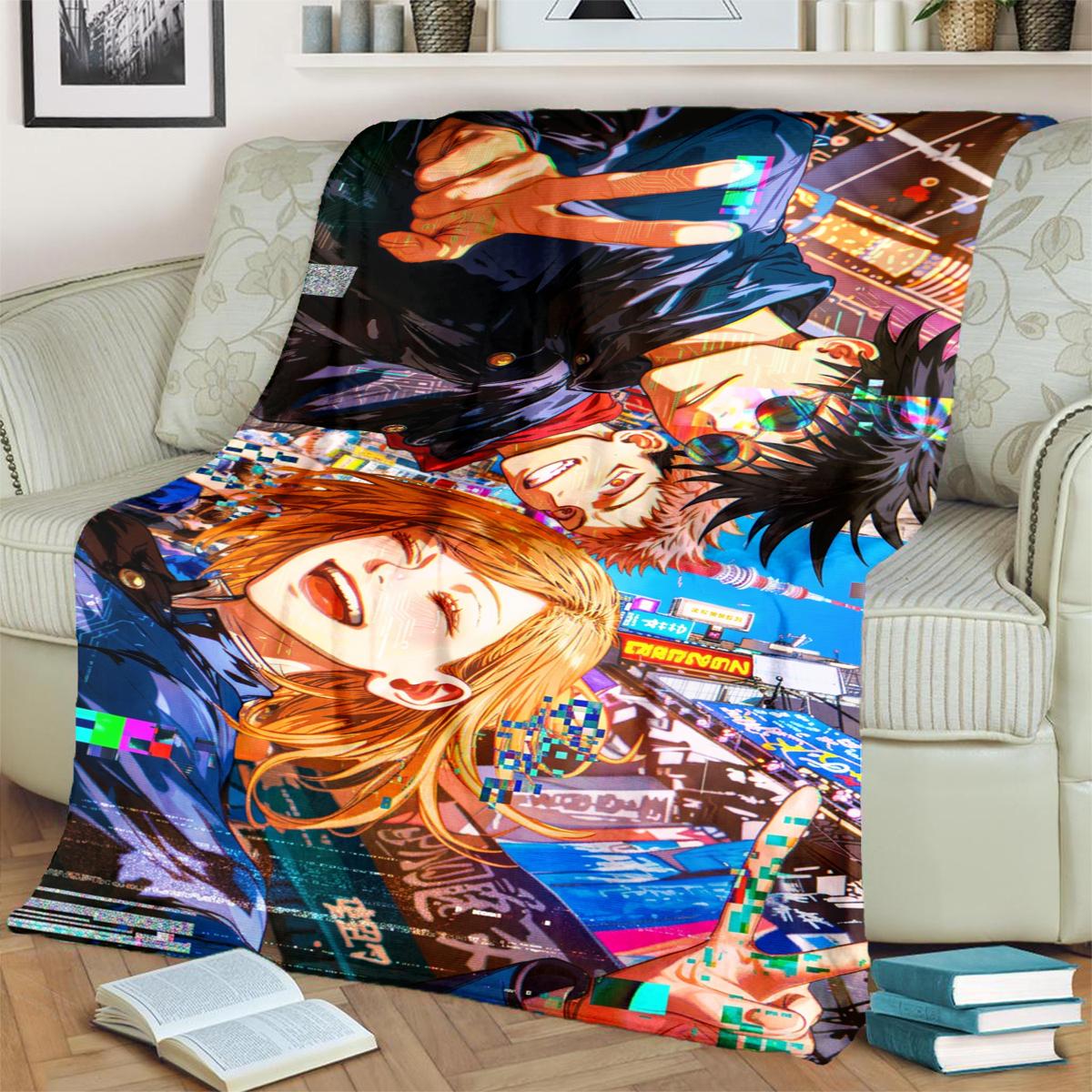 

Jujutsu Kaisen Flannel Blanket Warm Comfortable Print Blanket for Bedrooms, Sofas, Beds, Chairs, Picnics, Travel 75x90cm