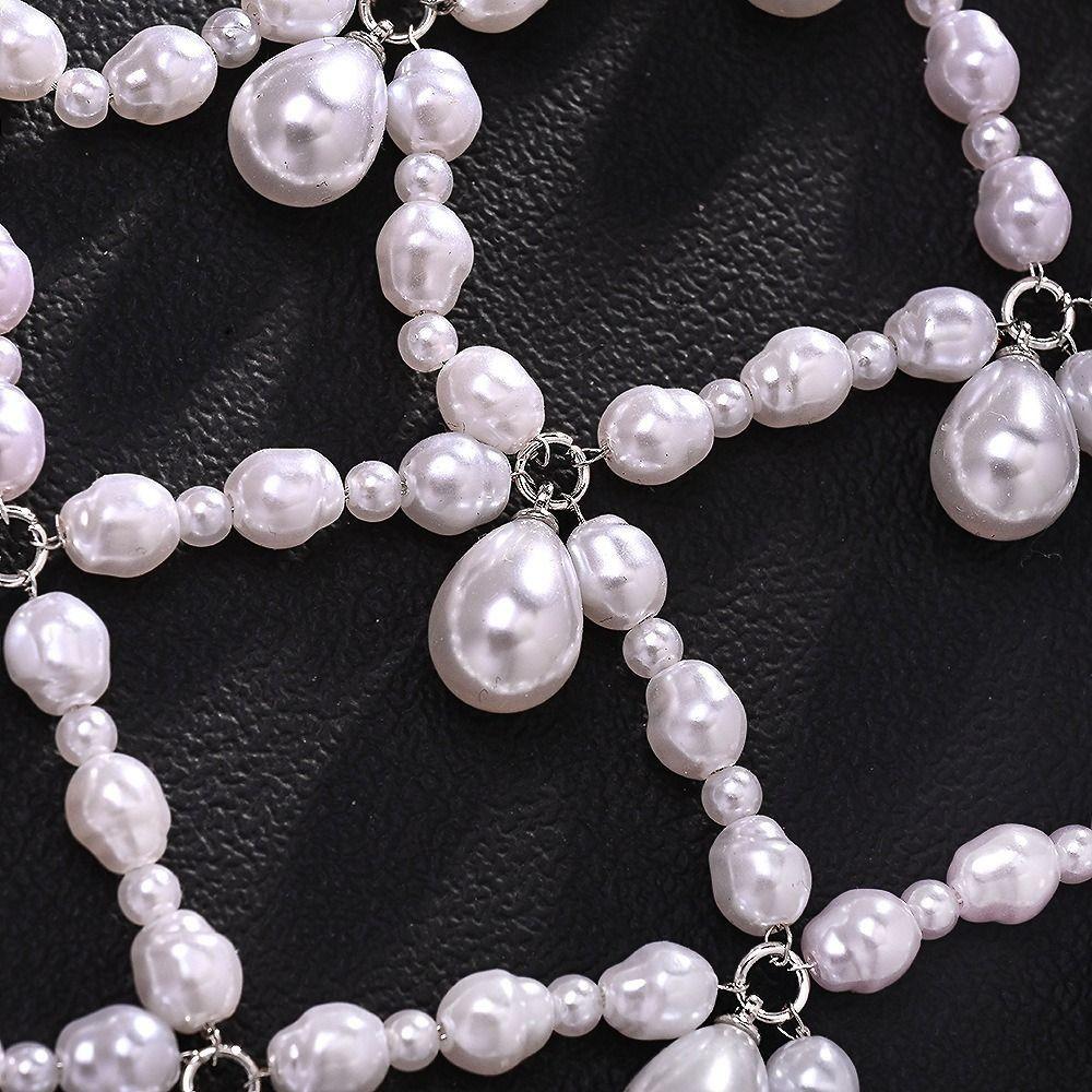Luxury Beaded Headpiece Boho Pearl Hair Chain Vintage Wedding Hair Comb  Bridal Wear
