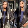 Long Straight Synthetic Wig With Front Lace Parting Natural Look Heat-Resistant Fiber Women All Face Shapes