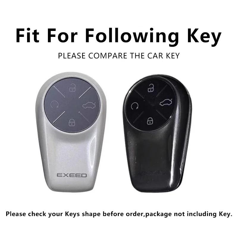 Pour Chery Exeed VX RX CDM FL LX TXL PHEV Étui de Clé de Voiture Coque de Télécommande Support Anneau Porte-Clés Coquille Porte-Fob Accessoires Intérieurs