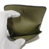 Used 9726 Mini Trifold Wallet CM437 7942 Current C Logo Khaki Green Polished Pebble Unused C Mark Moss Unisex from