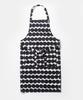 Marimekko 3-Piece Set (2 Aprons and Mittens) 071708 RASYMATTO WHITE/BLACK [Parallel Import]