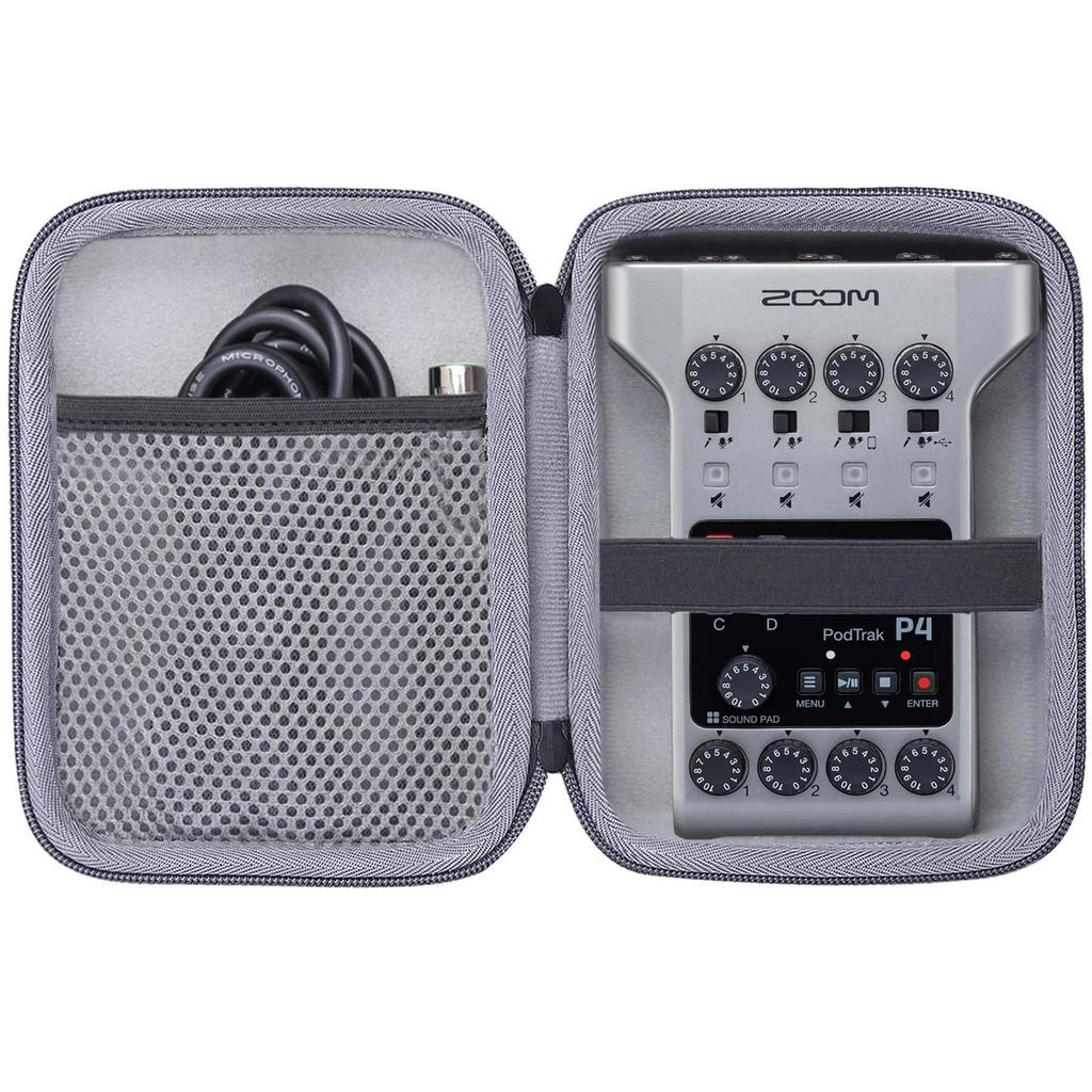 co2CREA Storage Case Compatible ZOOM Live Streaming Recorder PodTrak P4