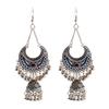 Ethnic Copper Color Indian Jhumka Gypsy Zircon Boho Geometric Lantern Tassel Oxidized Earrings Women's Afghan Hanging Earrings