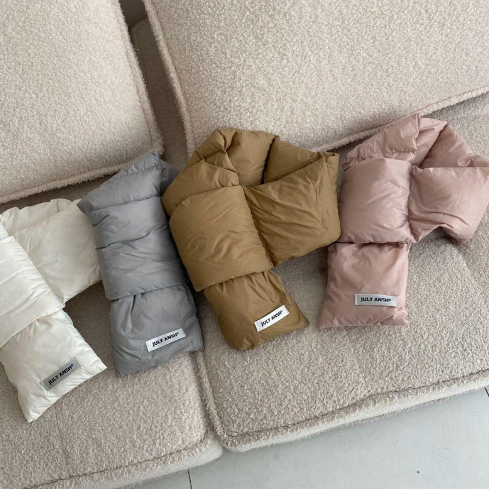 Warm Wrap Korean Style Scarf Solid Color Autumn Winter Shawl Scarf Fashion Down Neck Scarf Outdoor