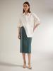 Leuiel Midi Slit Skirt_Green