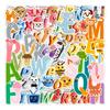 52pcs Lore Alphabet Letter A Stickers Waterproof Reusable Decor Educational Baby