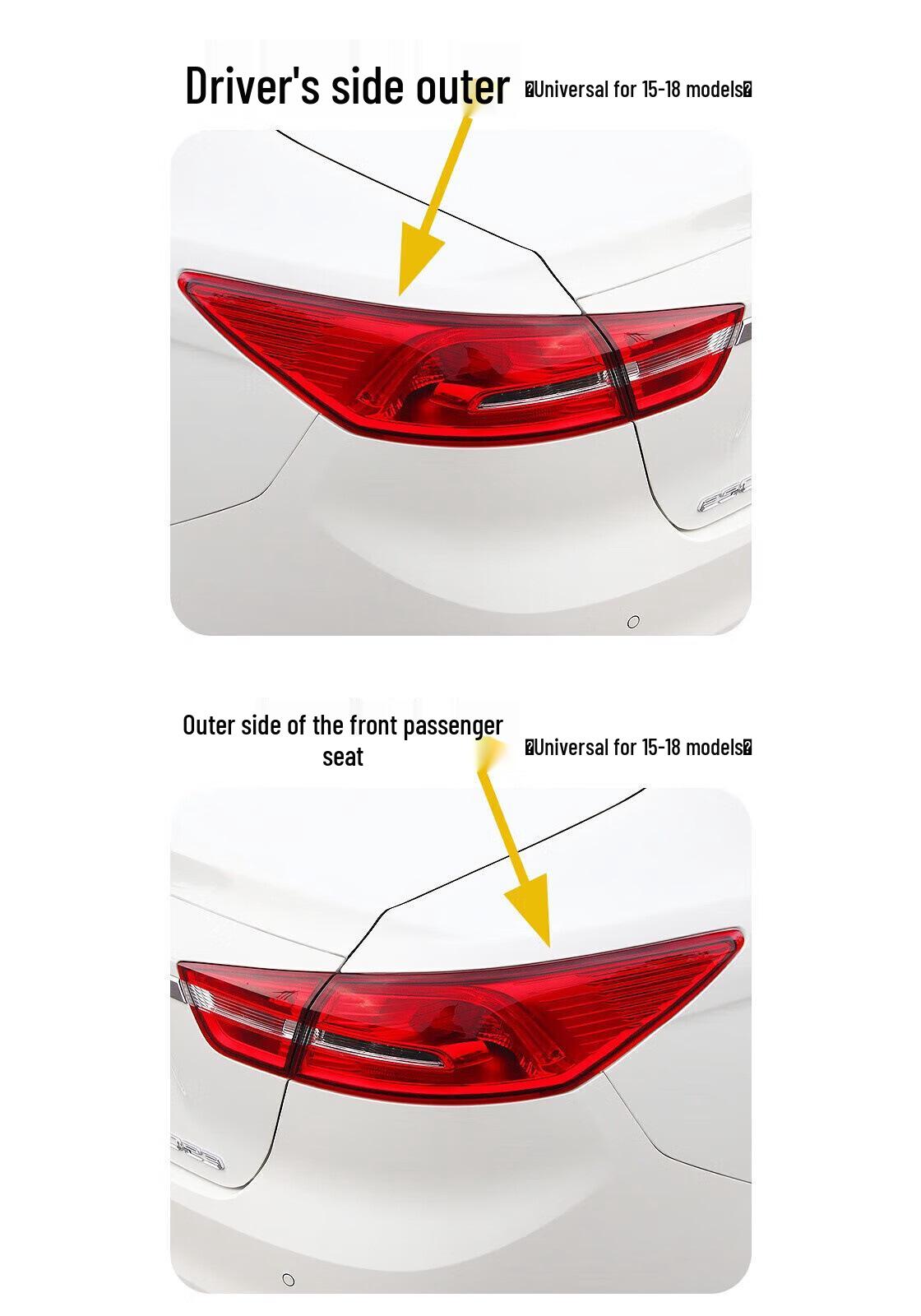 Compatible with 2015-2017 Ford Focus Taillight & Rear Light Assembly Standard Quality Driver Inner