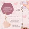 Heart-Shaped Retractable Keychain With Pu Leather Strap & Golden-Tone Alloy Clip