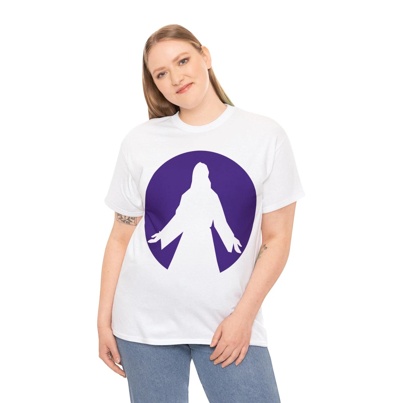 Jesus Silluette in purple Unisex Short Sleeve Tee S